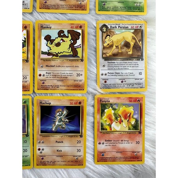 Pokemon Toys Pokemon Team Rocket Set Bundle Of 9 Cards Vintage Poshmark